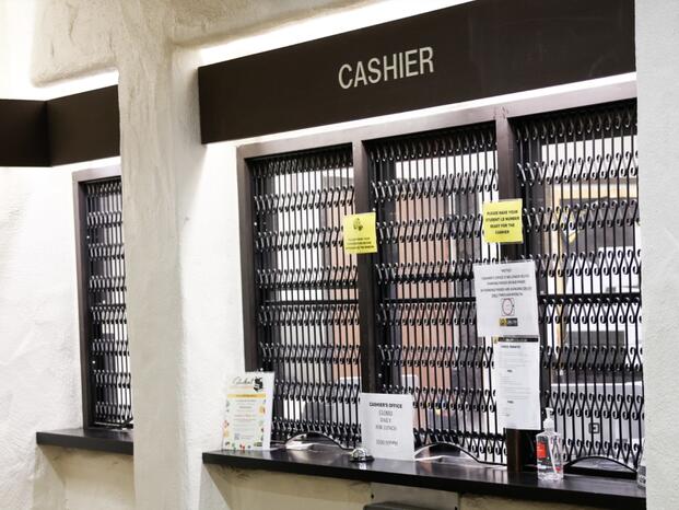 Cashier Office front Window