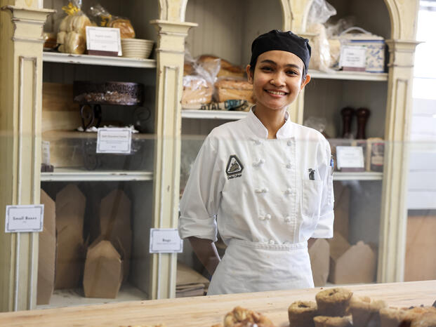Student's running the artisan bakery