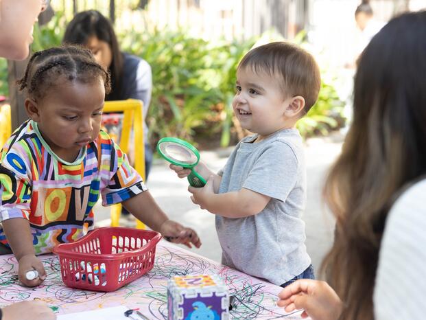 A child plays at Delta College's Child Development Center
