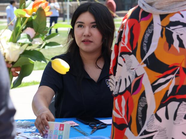 An ASDC officer works at an event