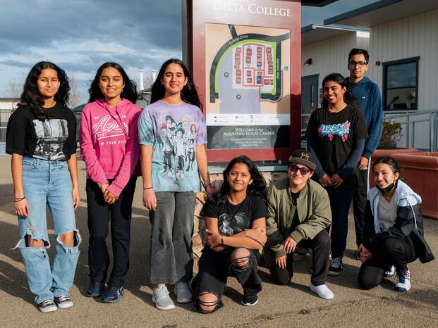 Group of high school students