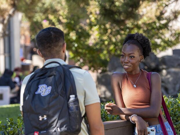 Students mingle at Delta College