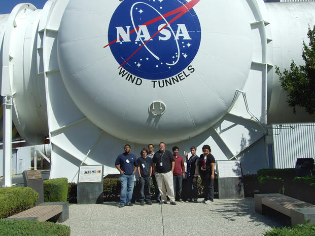 MESA students enjoying a field trip to a NASA facility