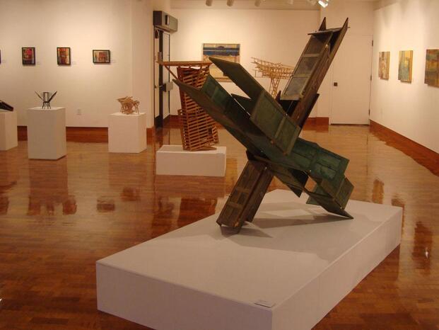 Displayed art at the Horton Art Gallery