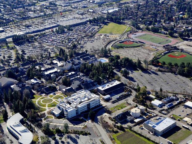 Ariel view of Delta Stockton Campus