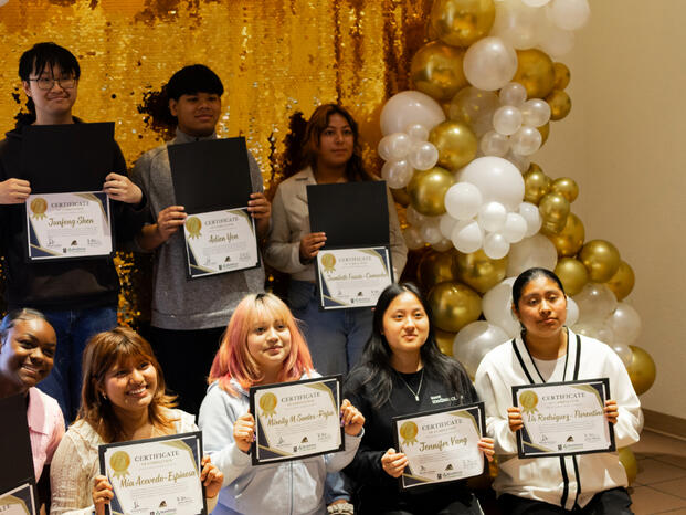 students completing their exCEL internship