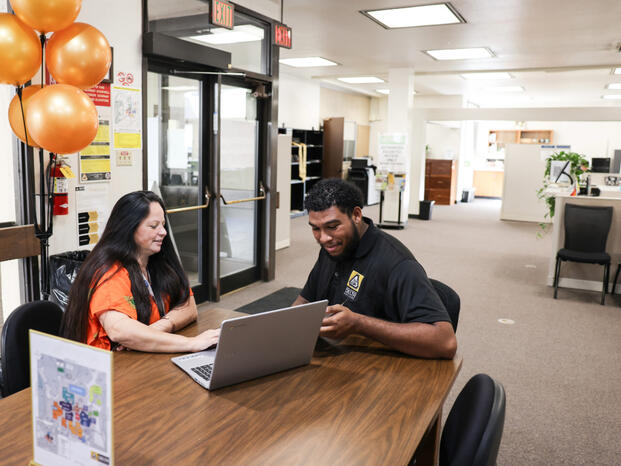 students in the Workforce Development Center