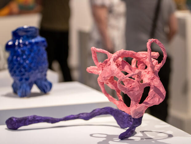 Photo of a ceramic piece at the Horton Art Gallery