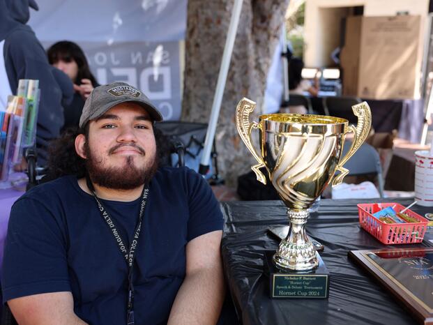 Student smiling during Club Rush