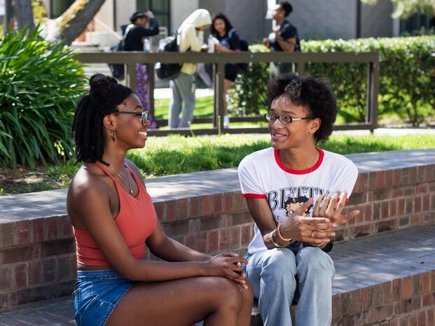 Students talking