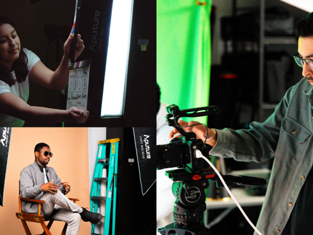 photo collage of DMedia Students in Class
