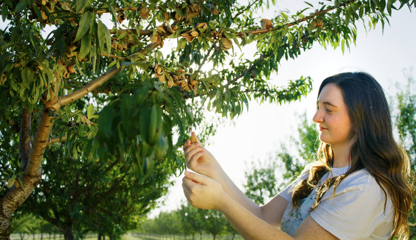 Student Near a Tree