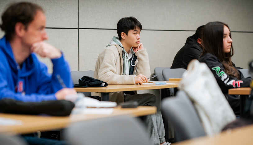 Students are attending in a class.