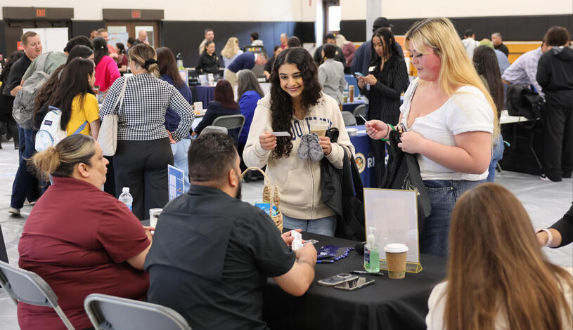 Students at the CTE Job Fair