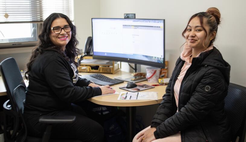 Student and Counselor Meeting