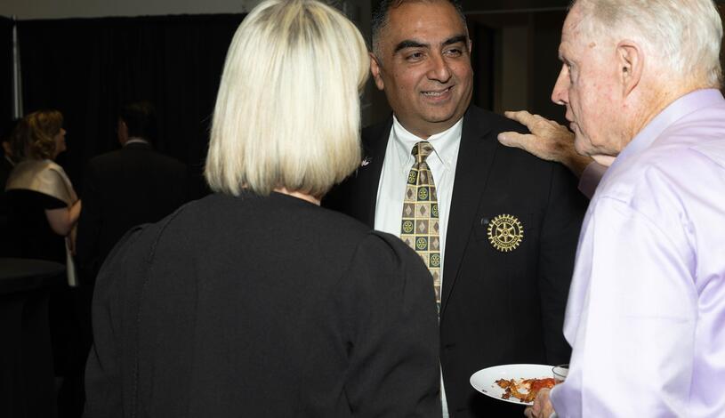 A Foundation Board member mingles at the 2024 Gala