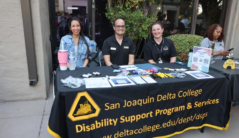 DSPS faculty and staff give information to students at a recent event