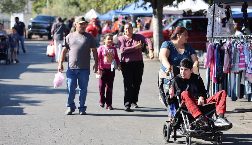Patrons exploring The Market