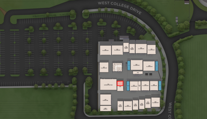 Map showing location of Mountain House substation in Room 302-B