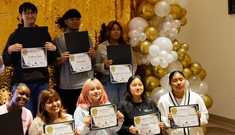 students completing their exCEL internship