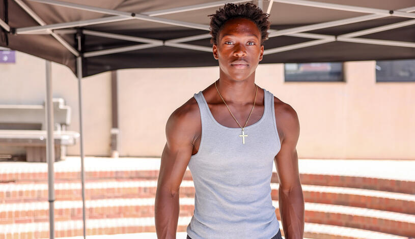 Photo of a student from Delta's A2MEND program