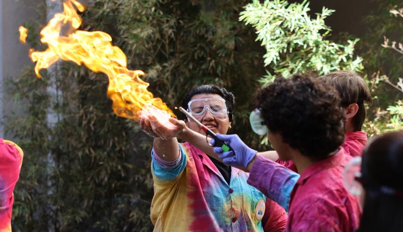 Photo of Chemistry Club students at the Magic Show