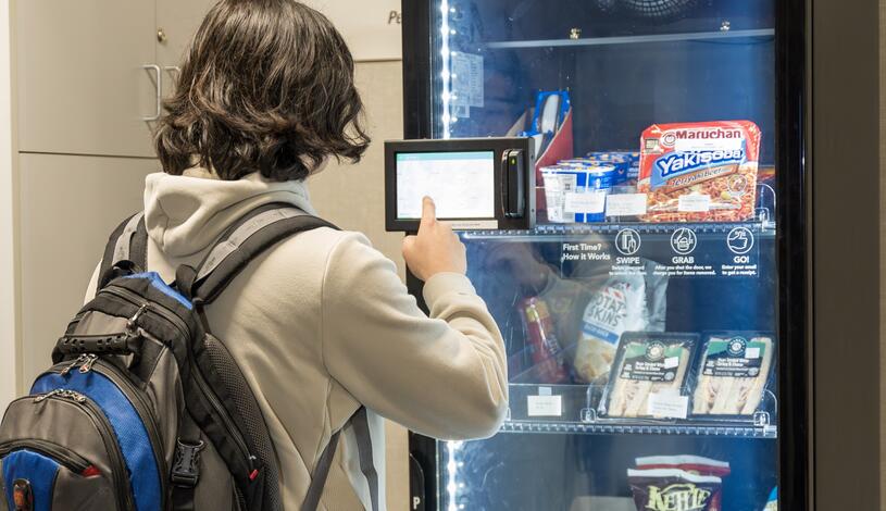 Photo of a student purchasing food
