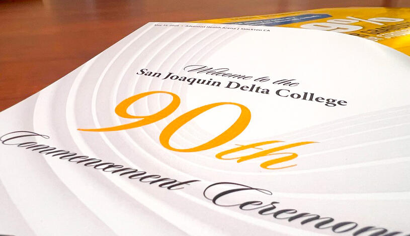 Photo of a graphic from the 2025 Commencement program