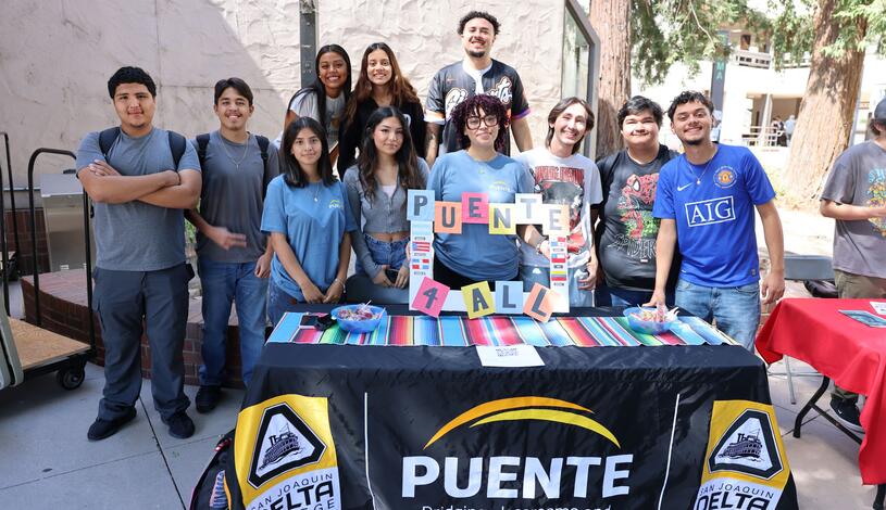 A group of students tabling at Club Rush