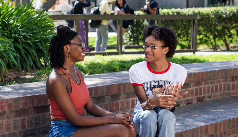 Students talking