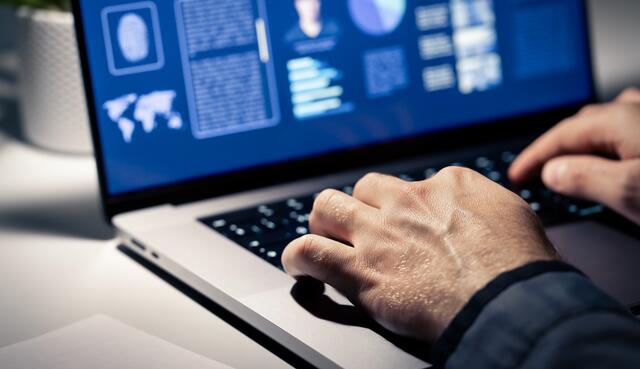 Someone Typing on computer