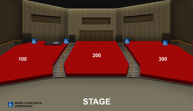 Rough Seat map of Tillie Lewis Theatre