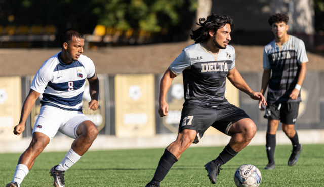 Photo of Delta College men's soccer players