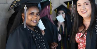 Happy graduates at San Joaquin Delta College