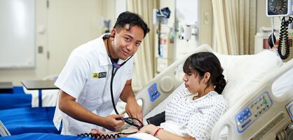 A psychiatric technician student at Delta College