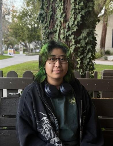 Portrait of student outside