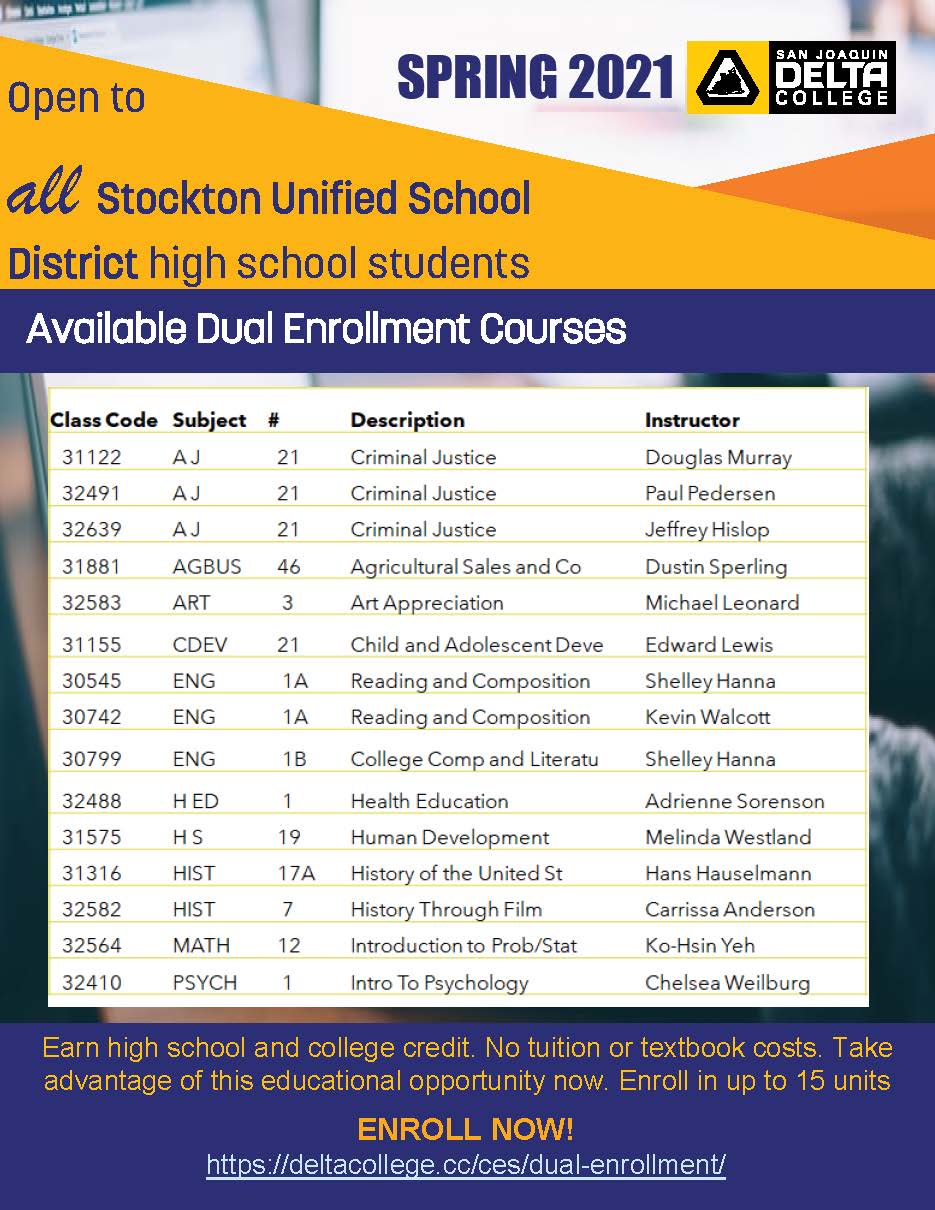 Dual enrollment courses avaiable at SUSD schools